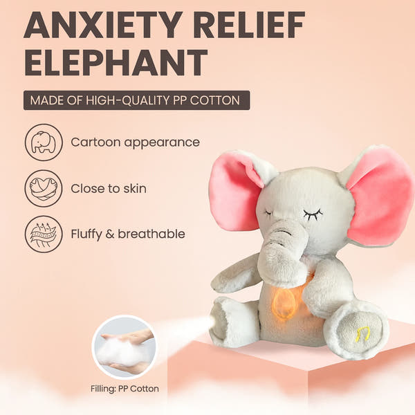 BreatheBuddy™ Soothing Elephant-Bunny Plush Toy™