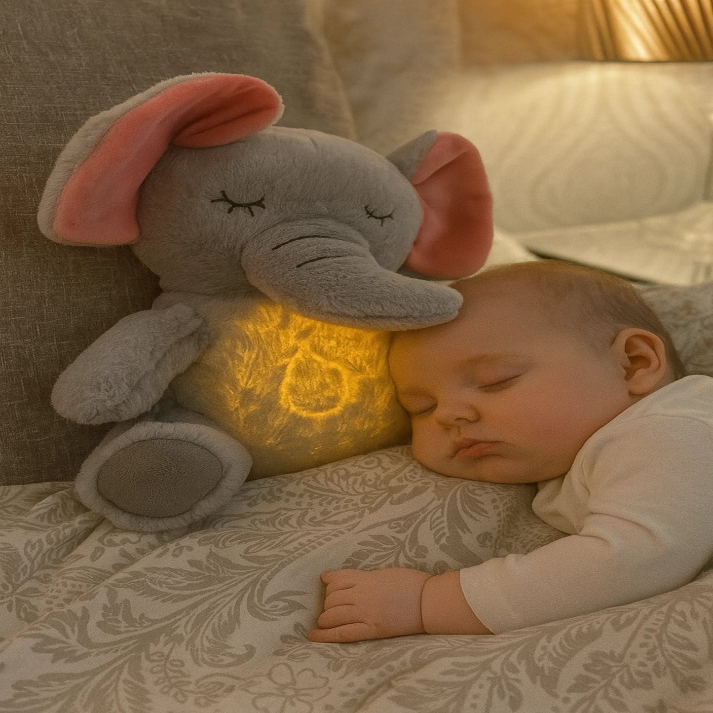 BreatheBuddy™ Soothing Elephant-Bunny Plush Toy™