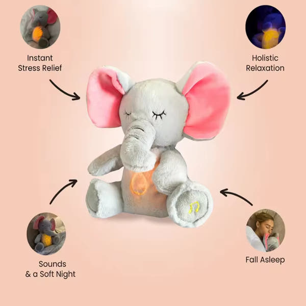 BreatheBuddy™ Soothing Elephant-Bunny Plush Toy™
