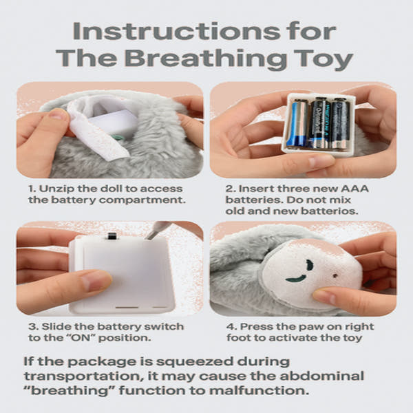 BreatheBuddy™ Soothing Elephant-Bunny Plush Toy™